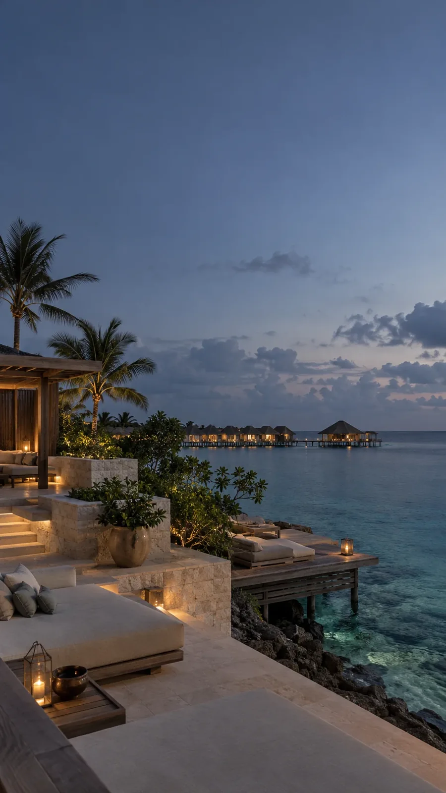 Illustrative quiet coastal retreat